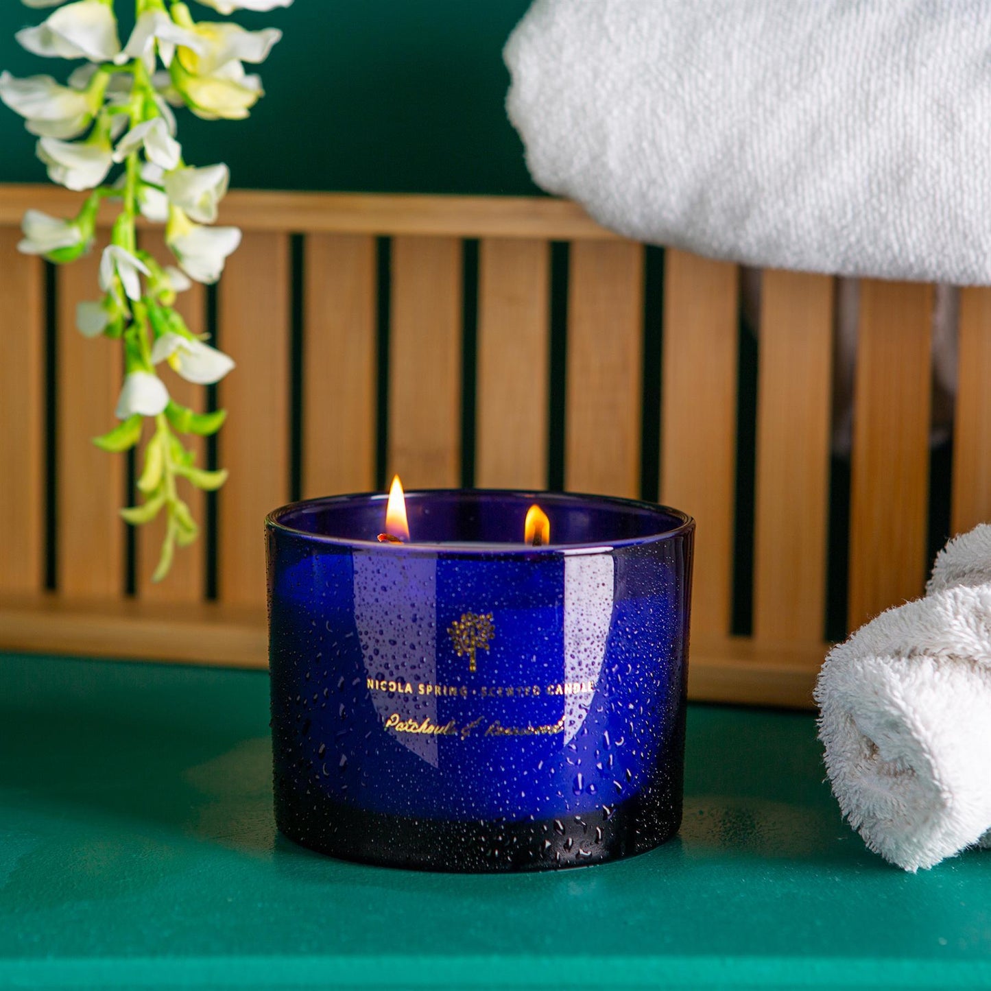 350g Double Wick Patchouli & Rosewood Soy Wax Scented Candle