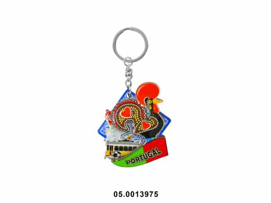 MADEIRA SOUVENIR -PORTACHAVES "PORTUGAL" 6X7CM