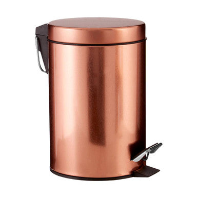 Parker Rose Gold Finish 3 Litre Pedal Bin