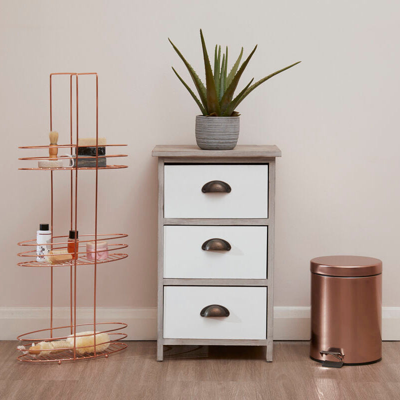Parker Rose Gold Finish 3 Litre Pedal Bin