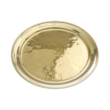 Miressa Brass Finish Large Serving Plate