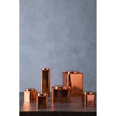 Chai Square Copper Finish Pasta Canister