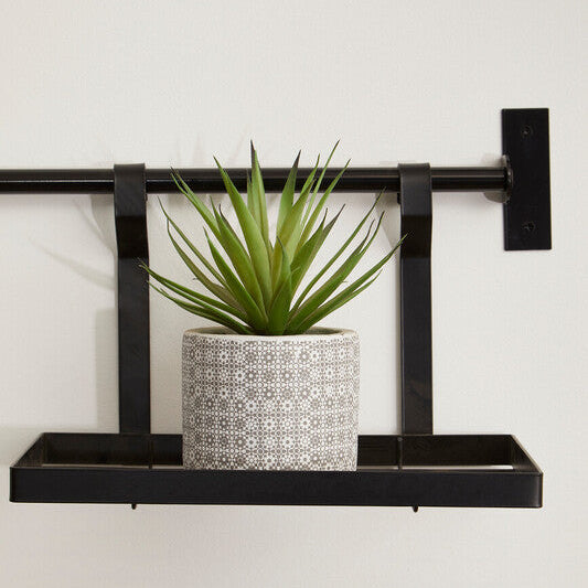 Sorello Matt Black Single Shelf Storage Rack