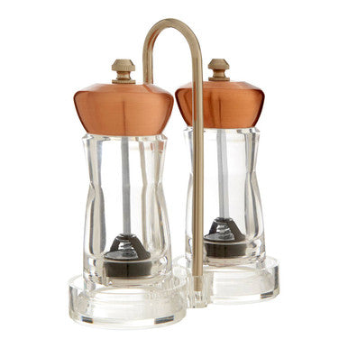 Copper Salt and Pepper Mill Set on Stand | CODY