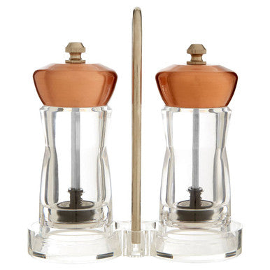 Copper Salt and Pepper Mill Set on Stand | CODY
