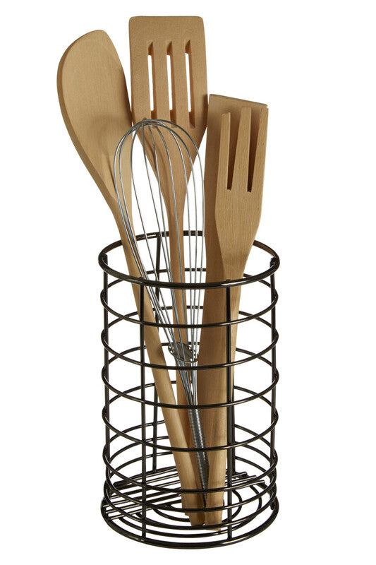 Vertex Black Nickel Finish Utensil Holder