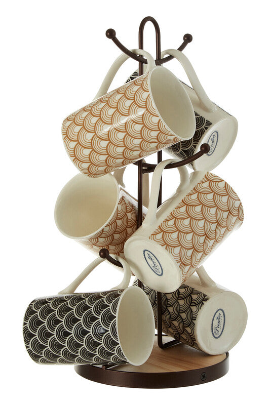 Bronze Powder Coated 6 Mug Tree | Vertex