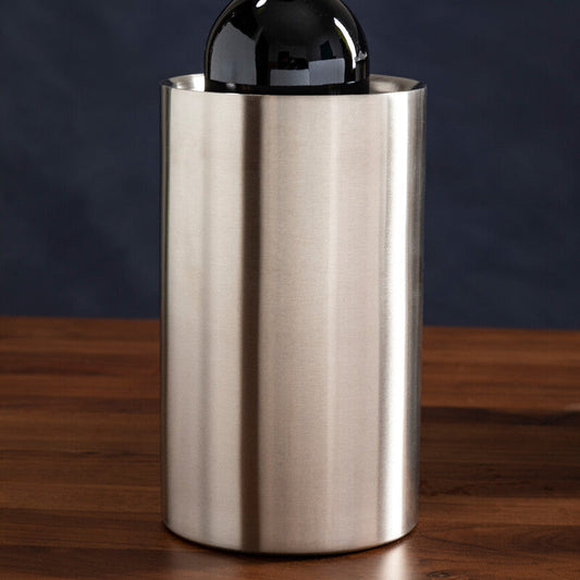 Dakota Stainless Steel Brushed Finish Wine Cooler | Mixology