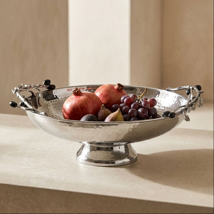 Low Silver Grapes Fruit Bowl | Miressa