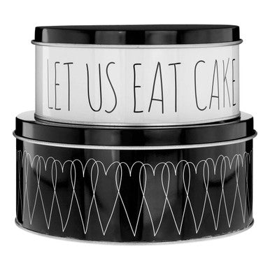 Heartlines Cake Storage Tins Set of 2 | Paice
