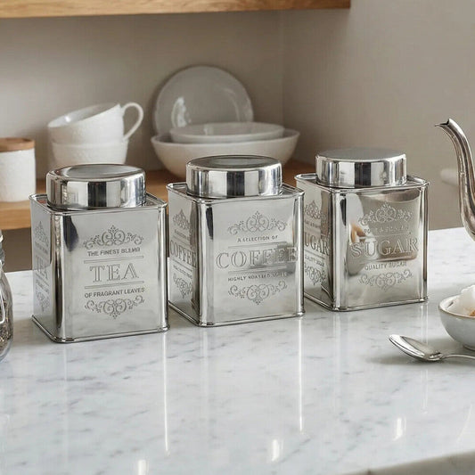 Chai Stainless Steel Tea Coffee and Sugar Set