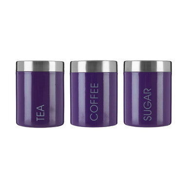 Purple Enamel Tea Coffee And Sugar Set | Liberty