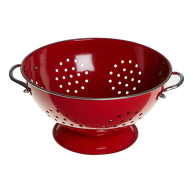 Red Enamel Colander | Hollis