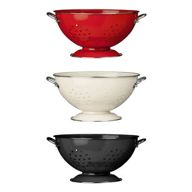 Red Enamel Colander | Hollis