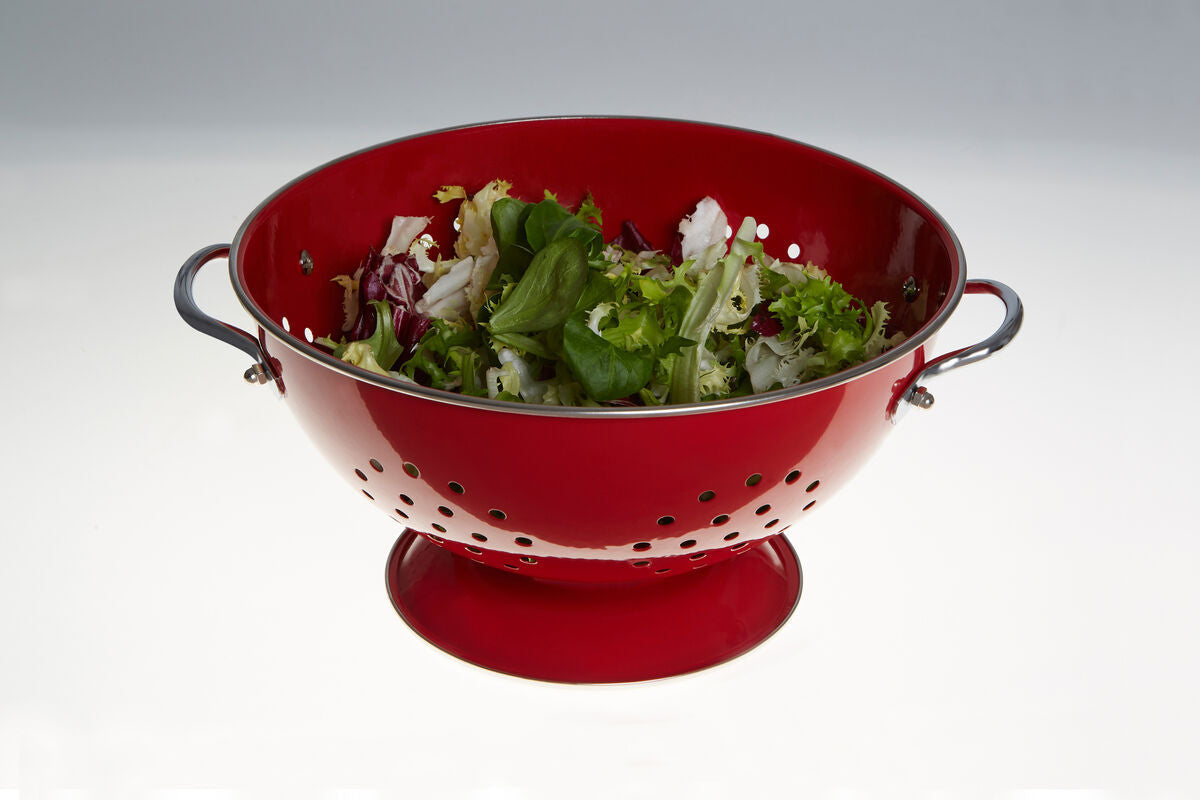 Red Enamel Colander | Hollis