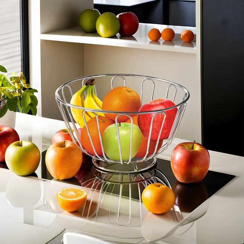 Chrome Round Fruit Basket | Avalon