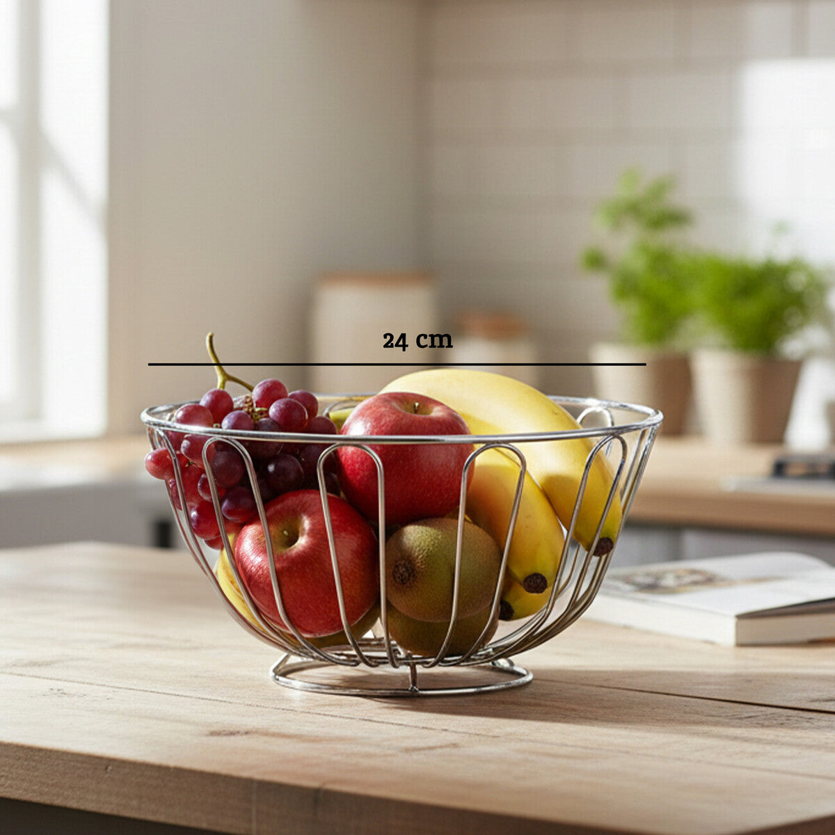 Chrome Round Fruit Basket | Avalon