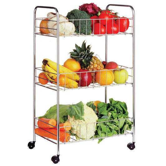 Franco Chrome 3 Tier Storage Cart