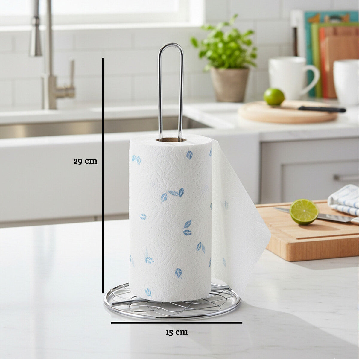 Helix Chrome Finish Kitchen Roll Holder