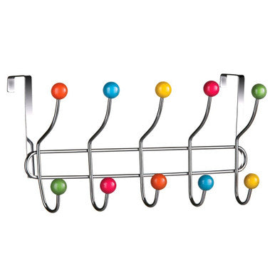 Multi Colour 10 Hook Over Door Hanger | Jaxen