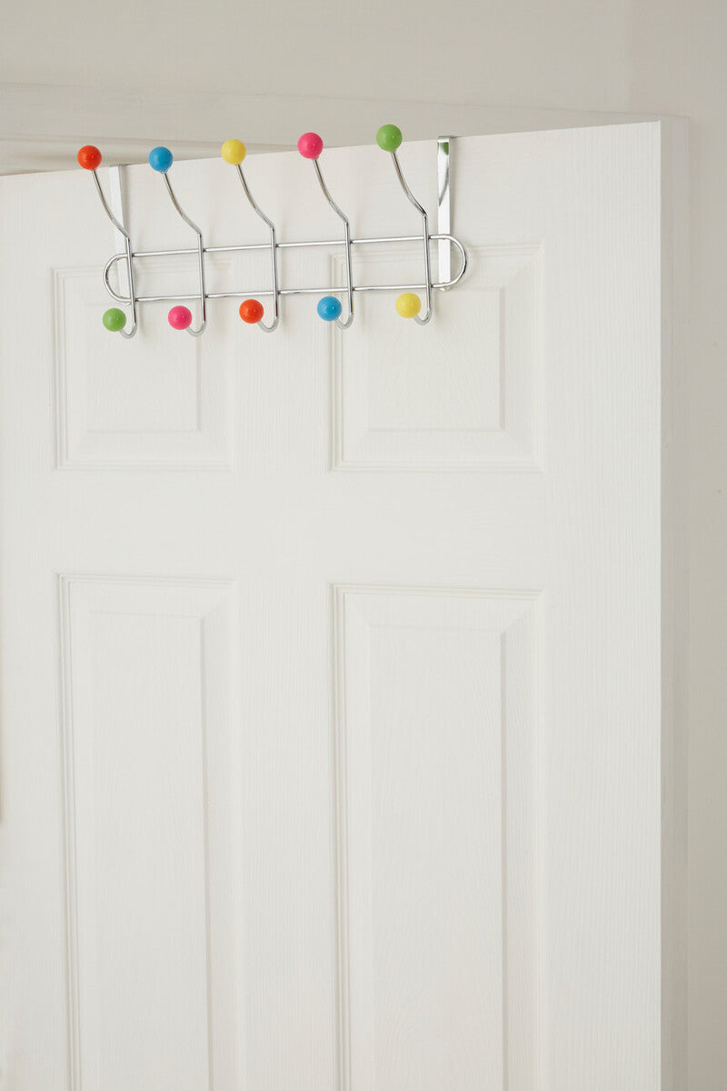 Multi Colour 10 Hook Over Door Hanger | Jaxen