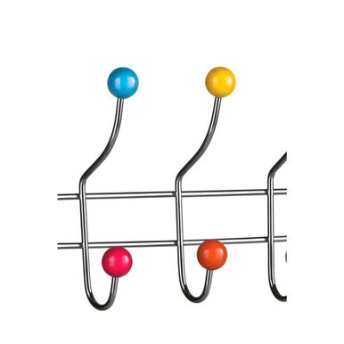 Multi Colour 10 Hook Over Door Hanger | Jaxen