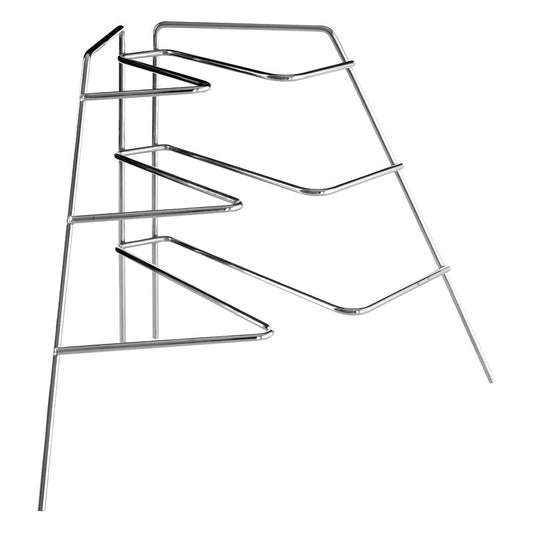 Wallis Corner Plate Rack With Chrome Finish