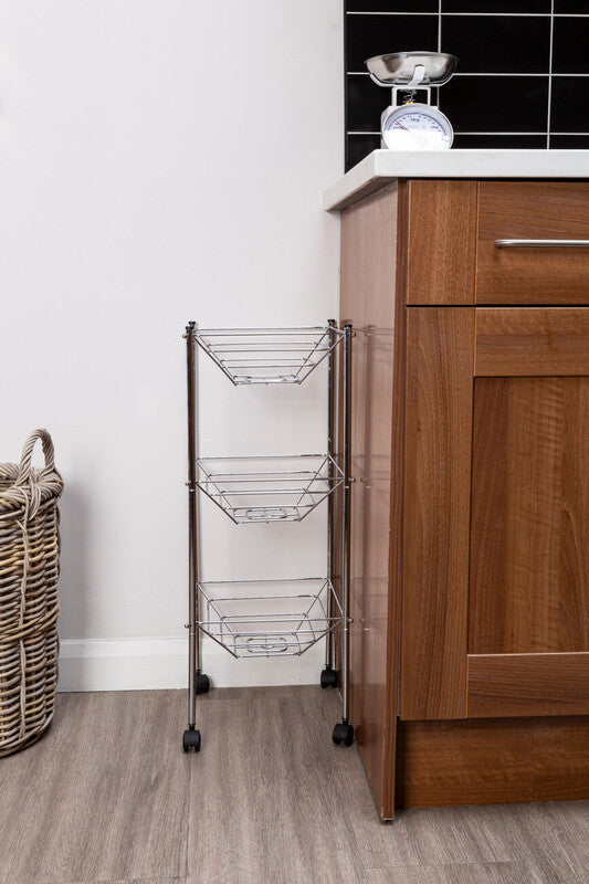 Mara 3 Tier Storage Cart With Wheels