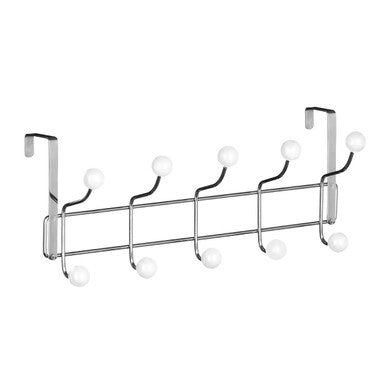 Chrome Over Door Hanger with Ten Ball Hooks | Jaxen
