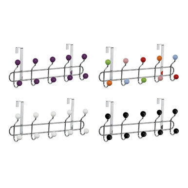 Chrome Over Door Hanger with Ten Ball Hooks | Jaxen