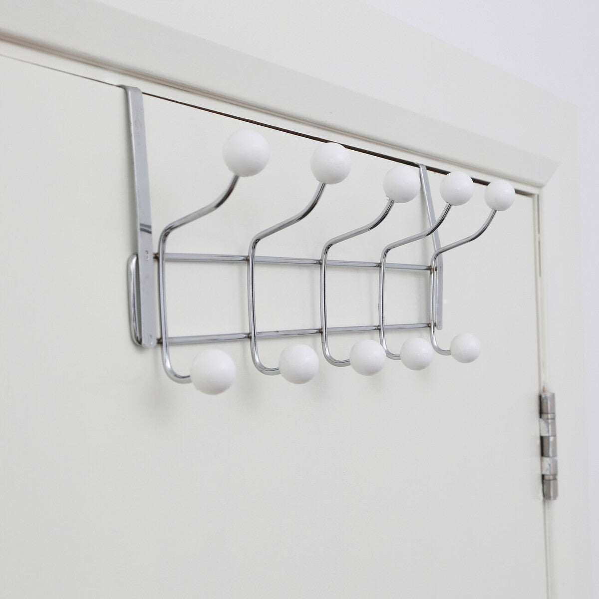 Chrome Over Door Hanger with Ten Ball Hooks | Jaxen