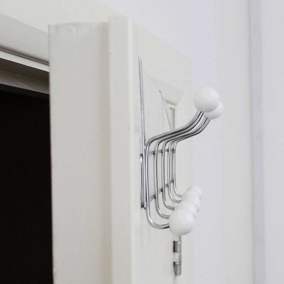 Chrome Over Door Hanger with Ten Ball Hooks | Jaxen