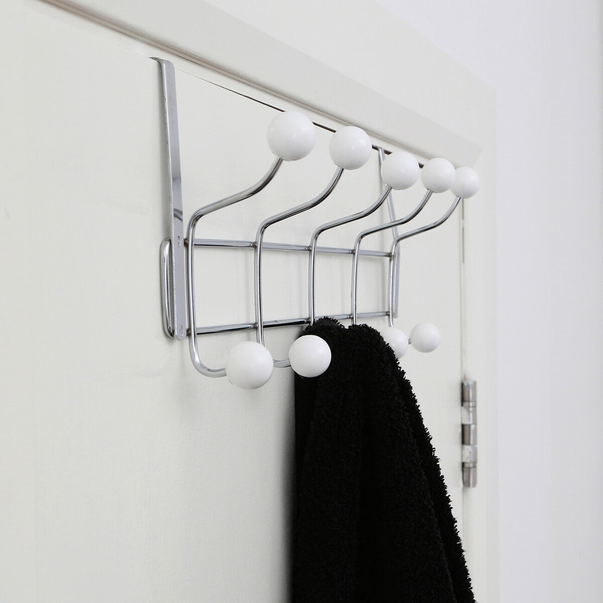 Chrome Over Door Hanger with Ten Ball Hooks | Jaxen