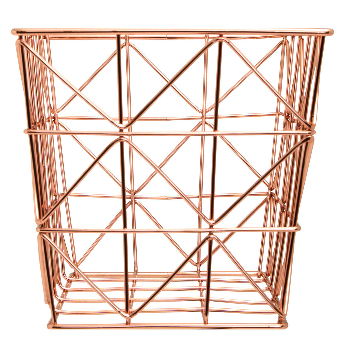 Copper Finish Zigzag Wire Basket | Vertex