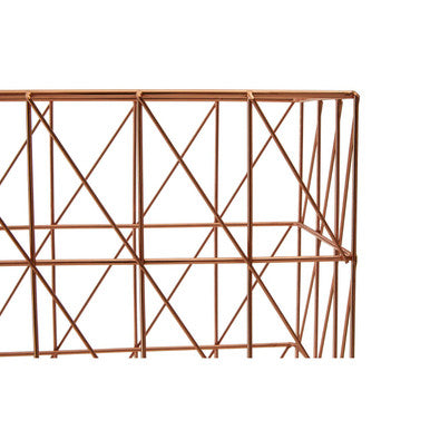 Copper Finish Cross Design Wire Basket | Vertex