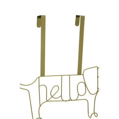 Kirby Gold Finish Sausage Dog Hanger