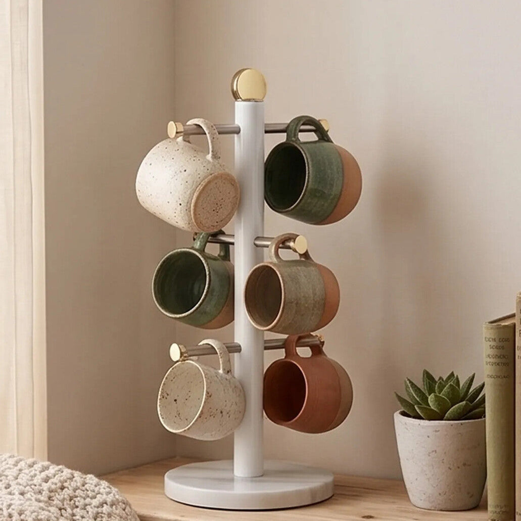 Marble Effect and Gold Mug Tree | Easton