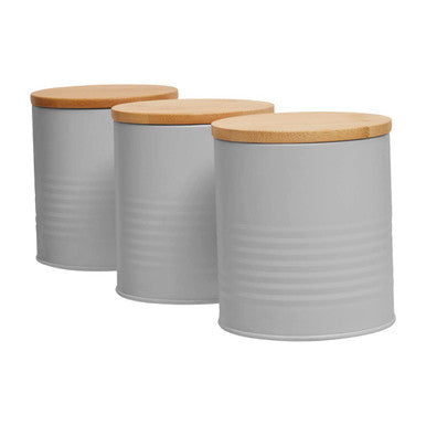 Set Of Three Alton Grey Canisters