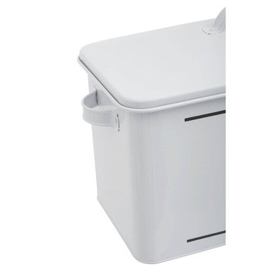 White Metal Bread Bin | Grocer