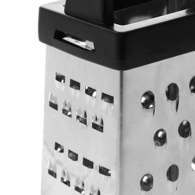 4 Sided Grater with Collection Compartment | Silver Kitchenware
