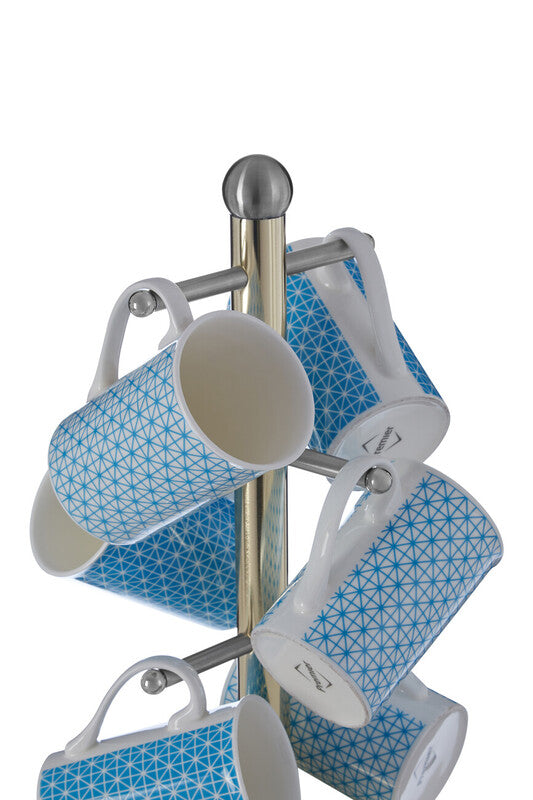 6 Cup Gold Finish Mug Tree | Hirano