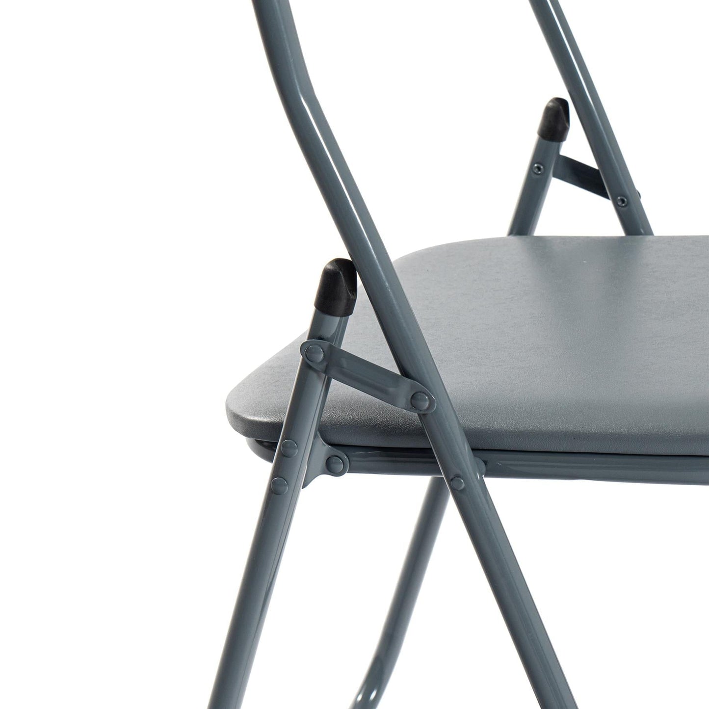 Grey Wave Grey Framed Padded Folding Chair - Pack of Six