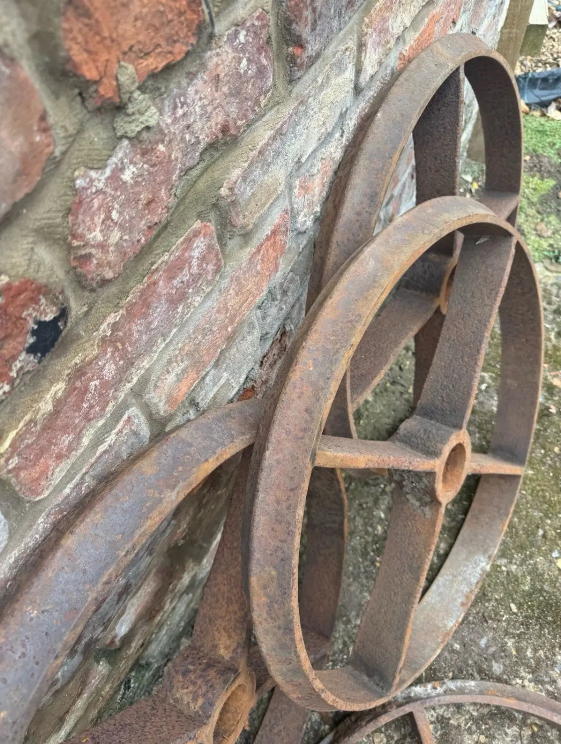 Large Cambridge Roller Wheels / Antique Salvage / Shepherds Hut Wheels Set Of 4