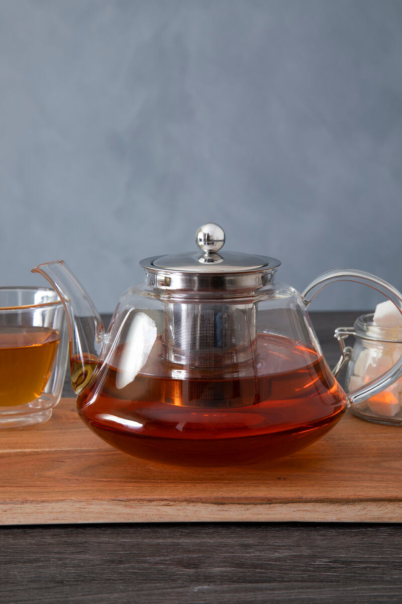 Fuso High Borosilicate Curved 1200ml Teapot