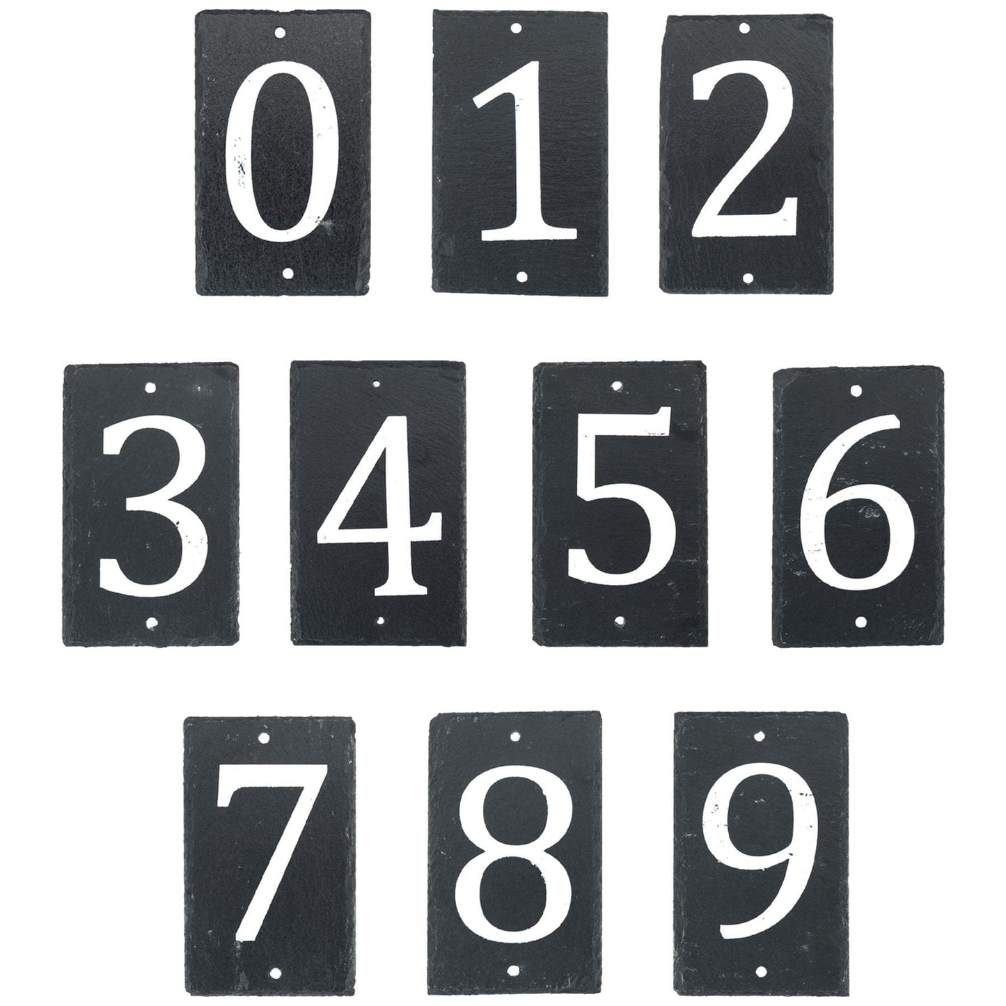 Number 0 Slate House Sign