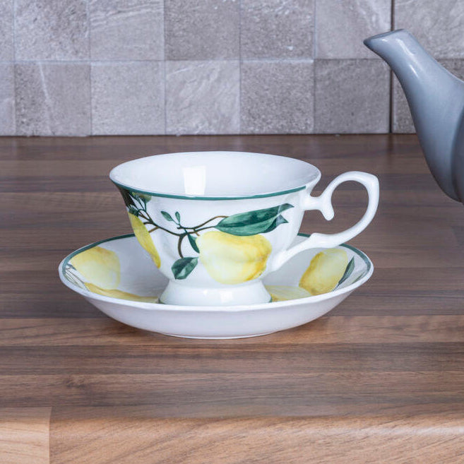 Orchard Fruits Lemon Tree Cup And Saucer
