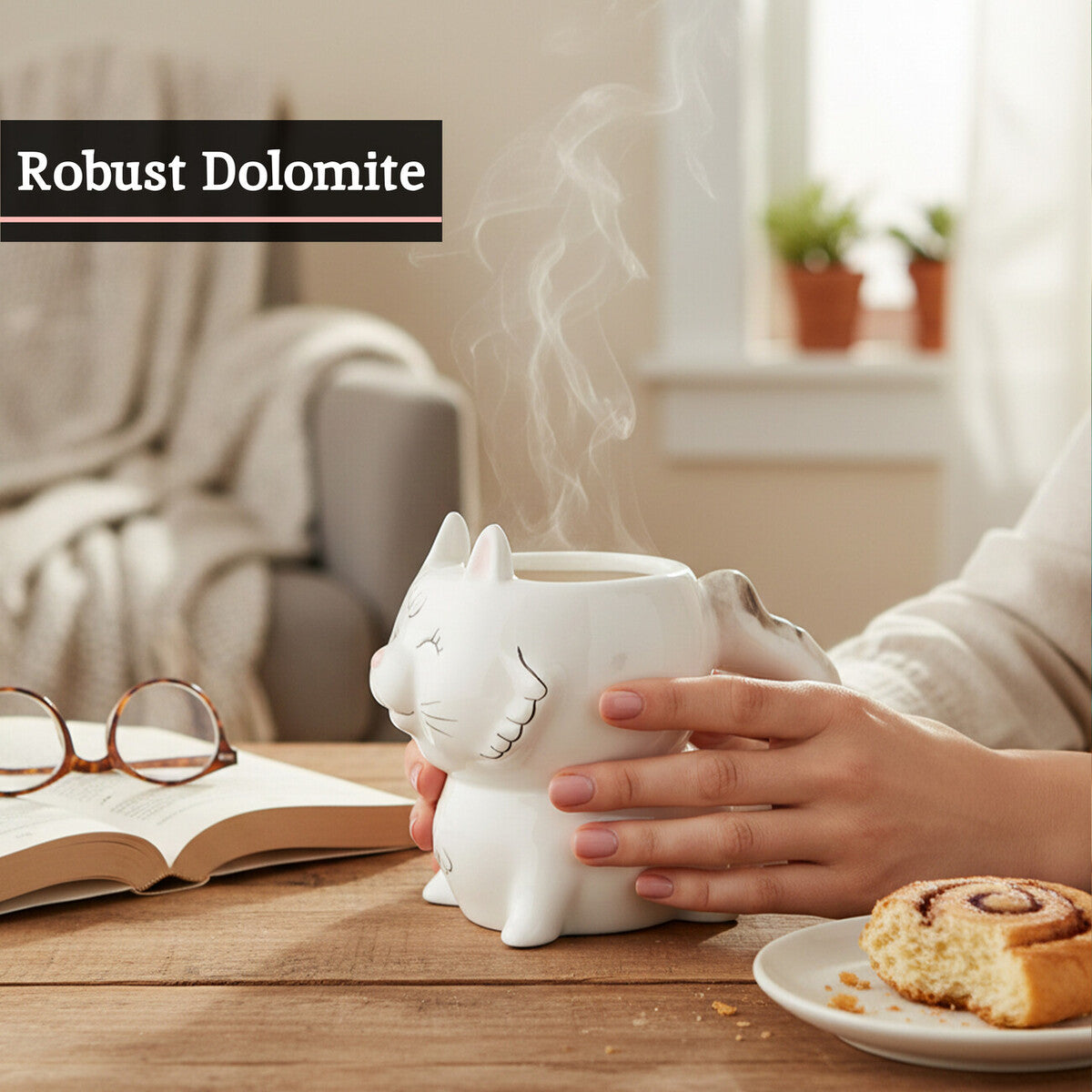 Gigil White Cat Mug