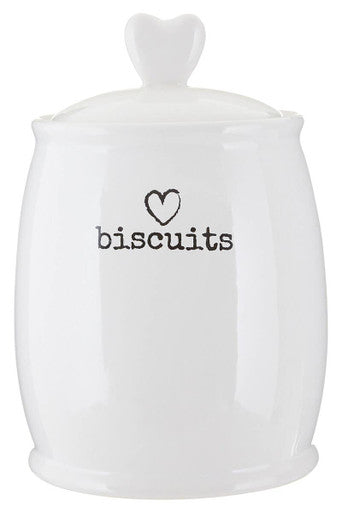 White Dolomite Biscuit Canister | Charm