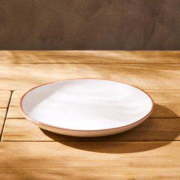 Calisto Terracotta White Glazed Dinner Plate
