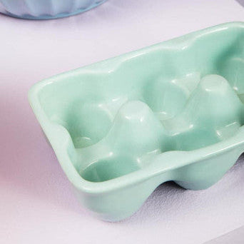 Emani Turquoise Ceramic 6 Egg Holder Tray